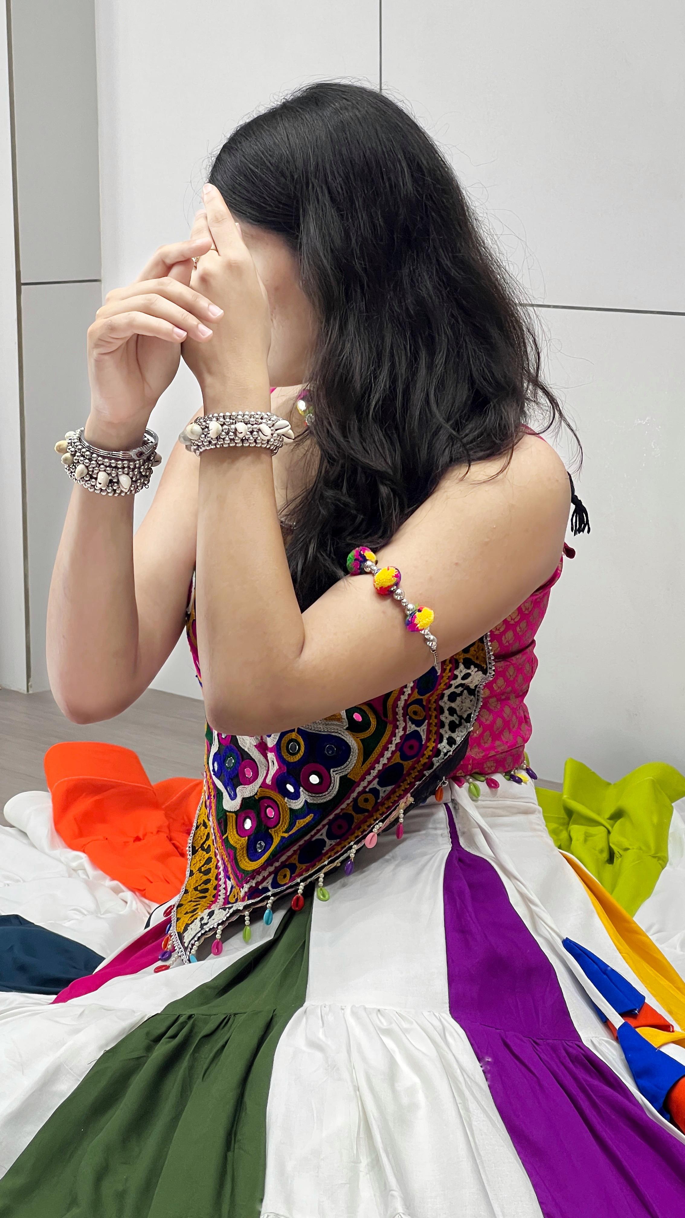 Kutchi Work Garba Navratri Chaniya Choli with 8-Meter Flair