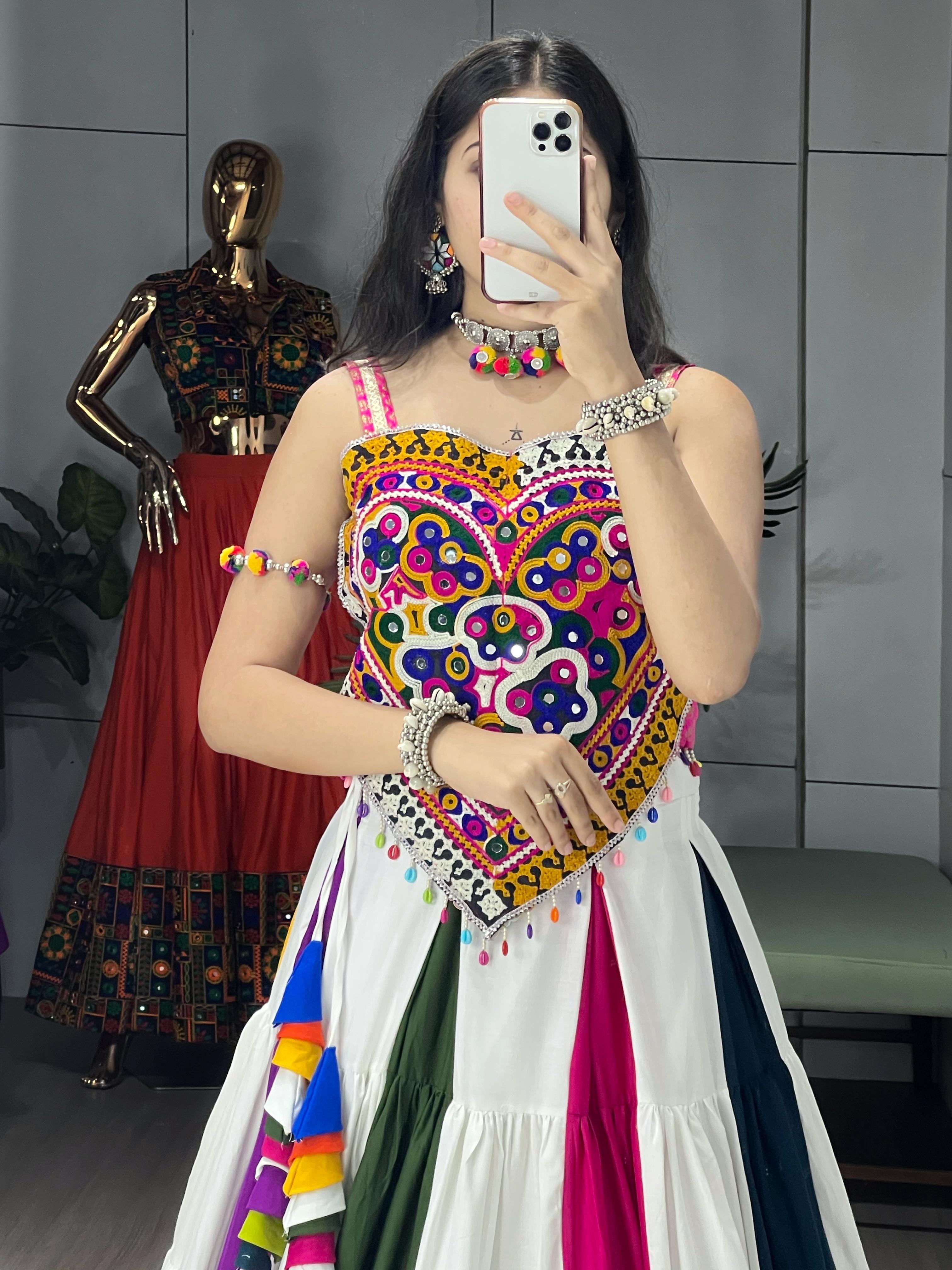 Kutchi Work Garba Navratri Chaniya Choli with 8-Meter Flair