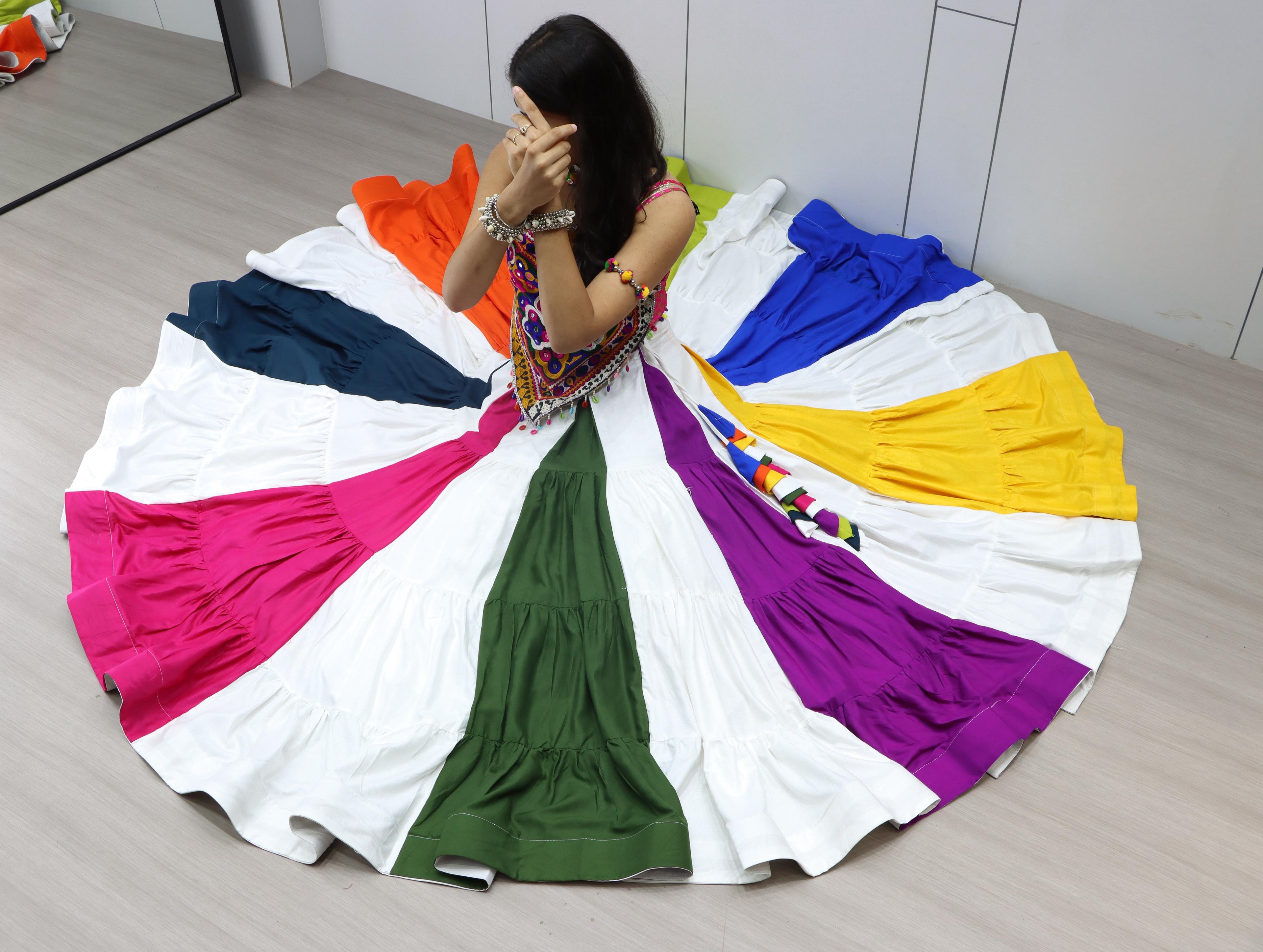 Kutchi Work Garba Navratri Chaniya Choli with 8-Meter Flair